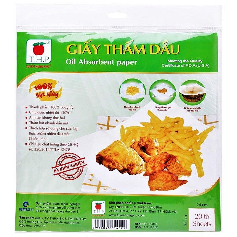 Giấy thấm dầu mỡ.