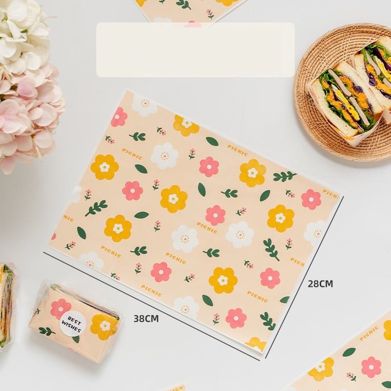 Giấy lót hộp bã mía 38x28cm Hoa Nắng (50 tờ)
