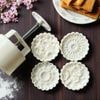Khuôn trung thu lò xo 200g 4 mặt hoa hồng, hướng dương