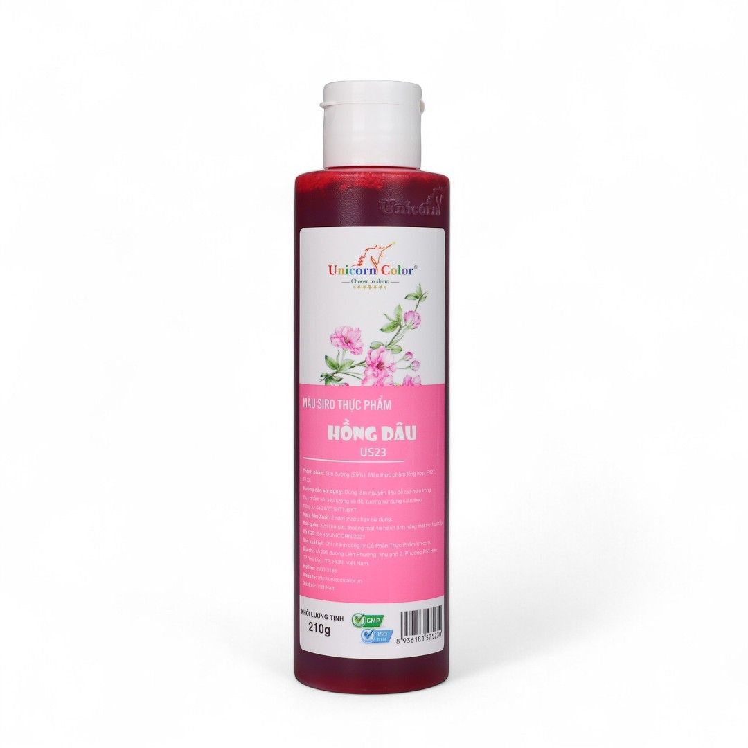 Màu siro thực phẩm hồng dâu 210g.