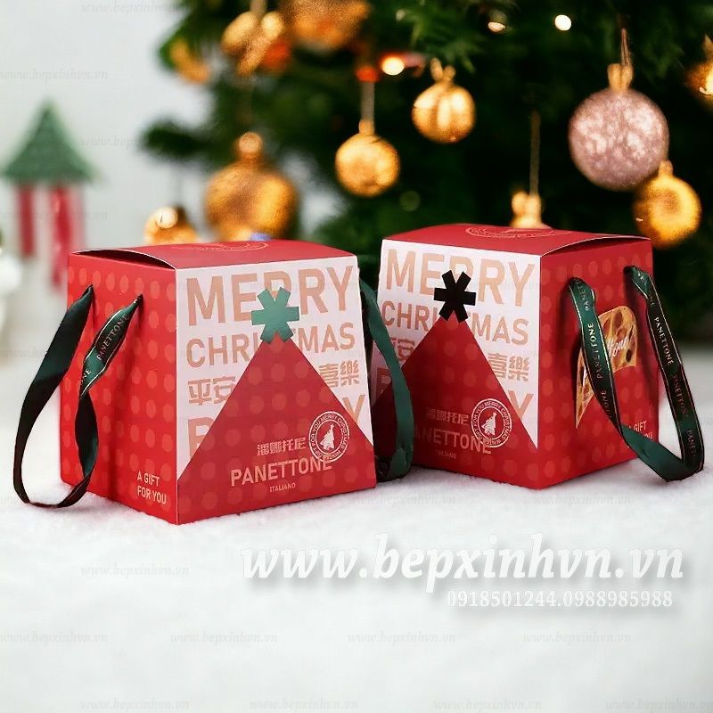 Hộp Panettone Giáng Sinh Merry Christmas