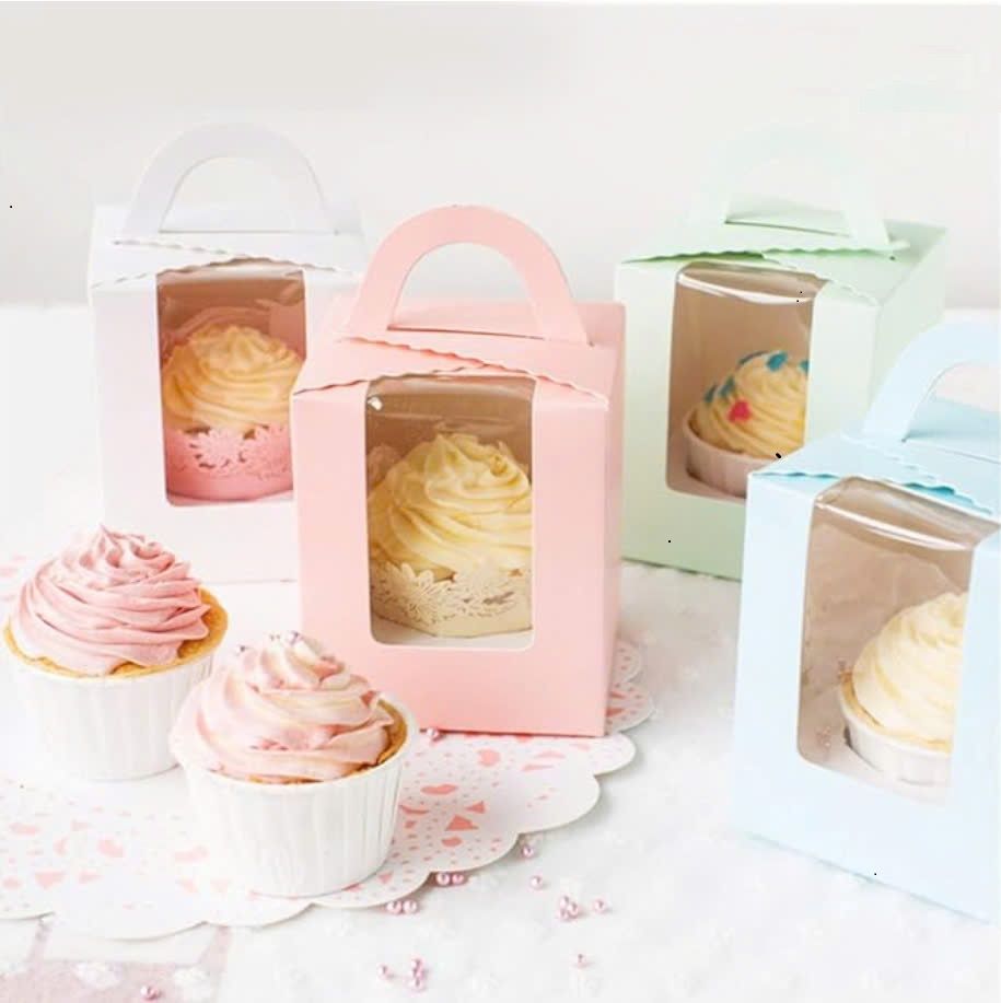 Hộp 1 cupcake tay cầm.