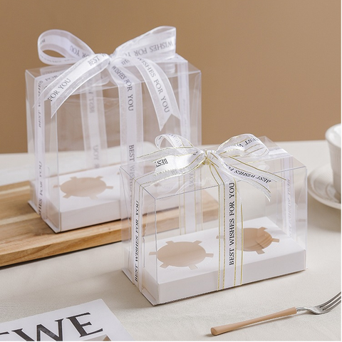 Hộp 2 cupcake nhựa trong