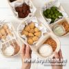 Hộp bã mía 2 ngăn nắp trong 850ml