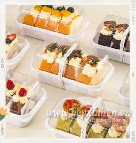 Hộp bánh cuộn đế trắng W180.