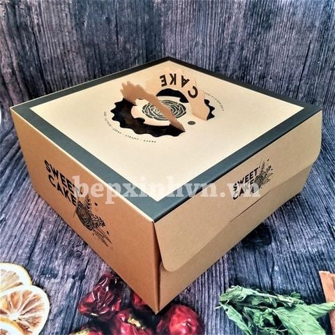 Hộp bánh kem kèm đế 30cm kraft