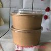 Tô giấy kraft tròn nắp nhựa 750ml.