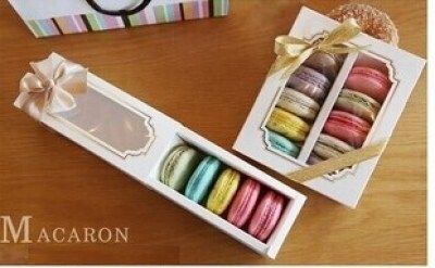 Hộp macaron cửa sổ 2 ngăn