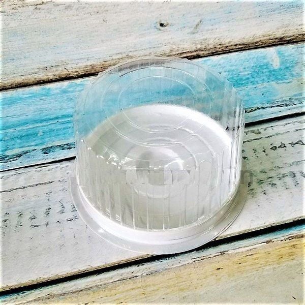 Hộp nhựa đế trắng 16cm H25 nắp cao.