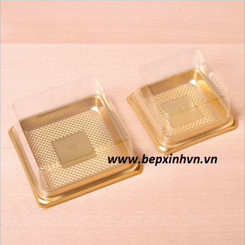 Hộp bánh trung thu nhựa đế vàng XY80S (125-150g)