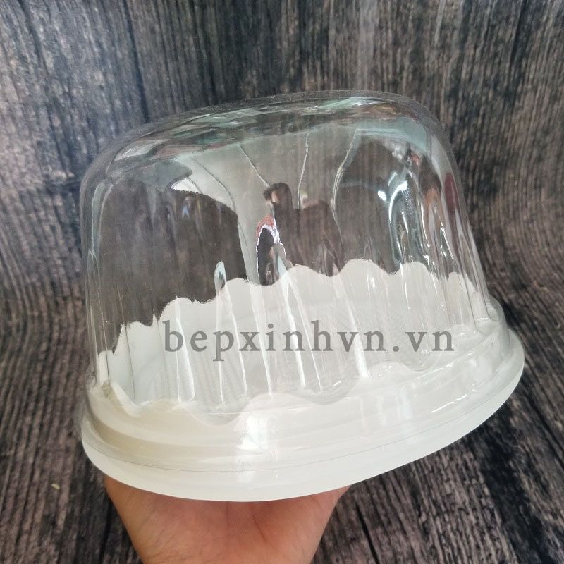 Hộp nhựa đưng bánh 20cm H47 nắp mô.