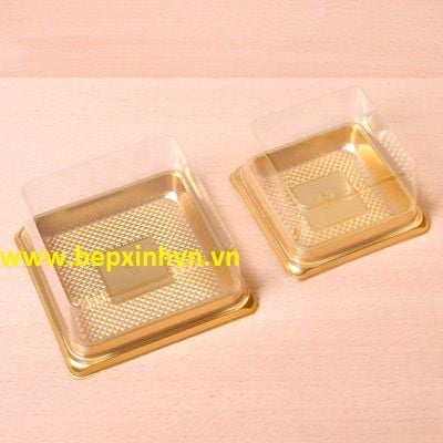 Hộp bánh trung thu nhựa đế vàng XY65S 65g - 80g.