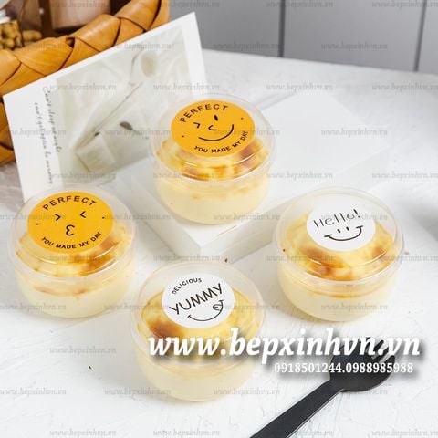 Hũ pudding nhựa tròn GD2001(10-50 hũ) nhỏ 120ml