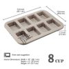 Khuôn 12 bánh non-stick square mould Chefmade WK9149