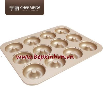 Khuôn 12 bánh donut chống dính Chefmade WK9225