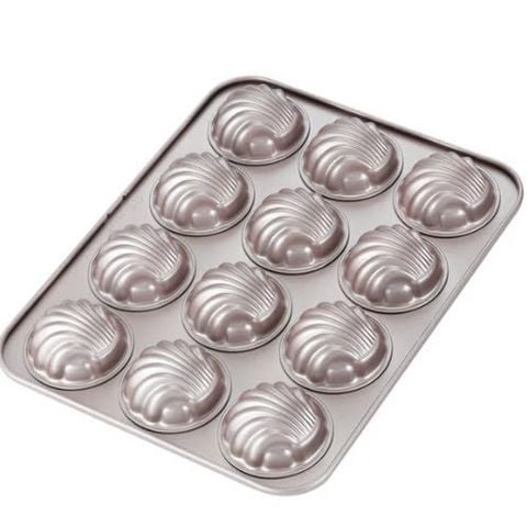 Khuôn 12 bánh vỏ sò tròn Chefmade WK9316