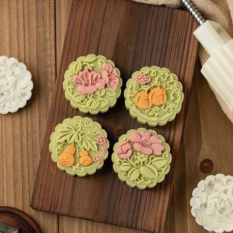 Khuôn trung thu 150g 4 mặt Hoa và Hồ Lô