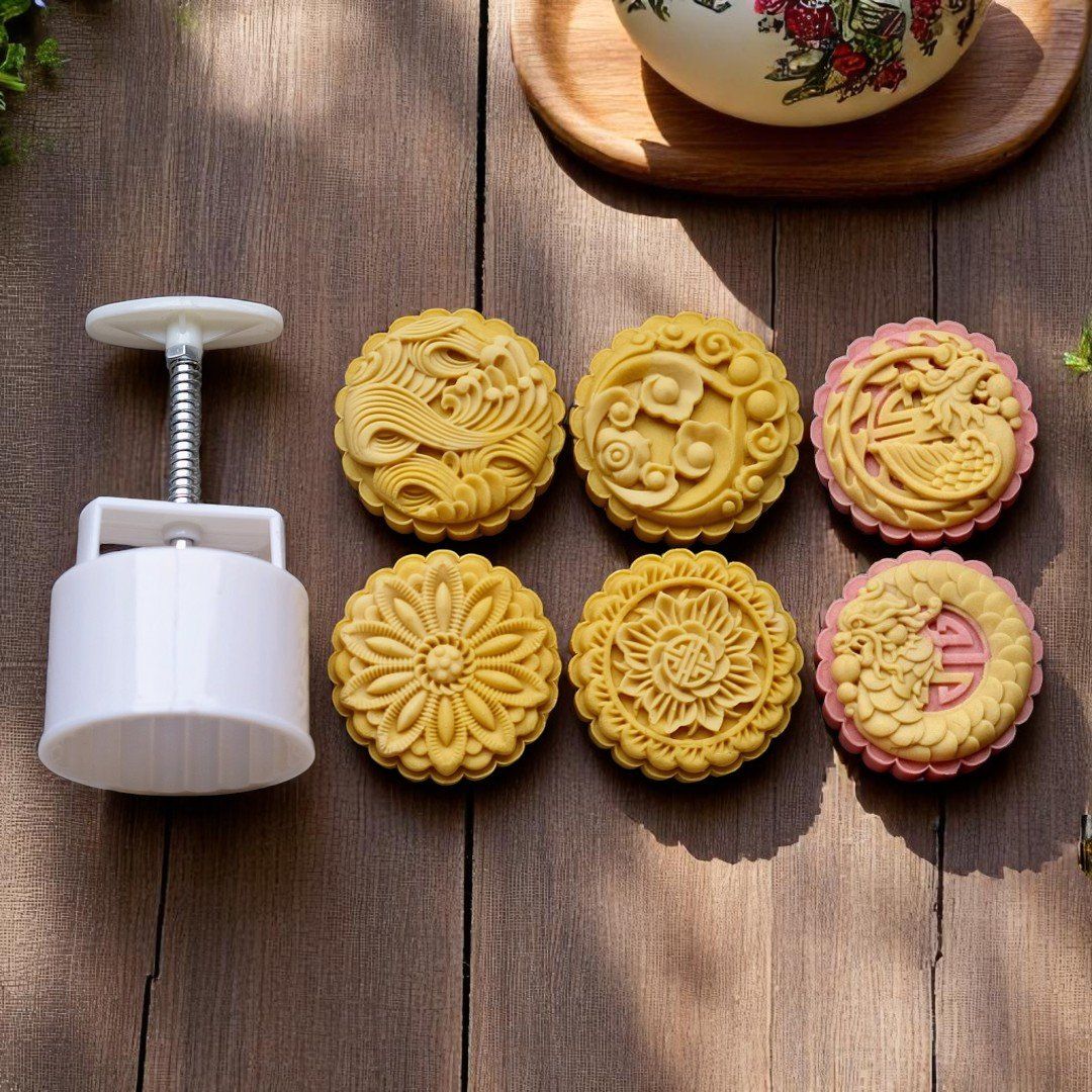 Khuôn trung thu 150g 6 mặt Sóng