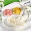 Khuôn trung thu lò xo khóa tay 50g 1 mặt hoa sen