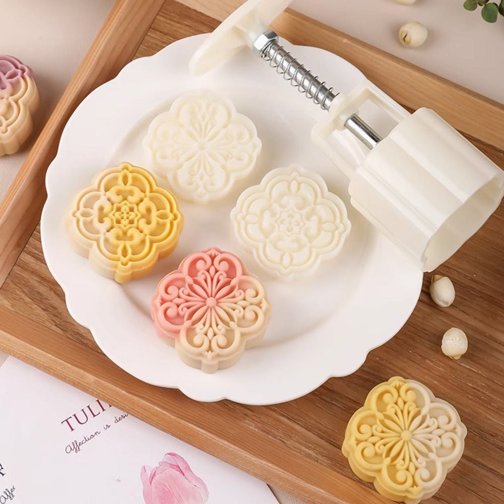 Khuôn trung thu 63g 2 mặt Hoa Thạch Thảo