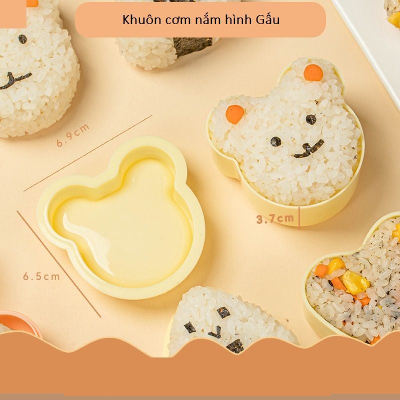 Khuôn làm cơm nắm Bento Gấu Con