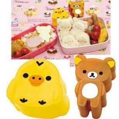 Khuôn ép bánh mì Bento Gấu Gà Rilakkuma