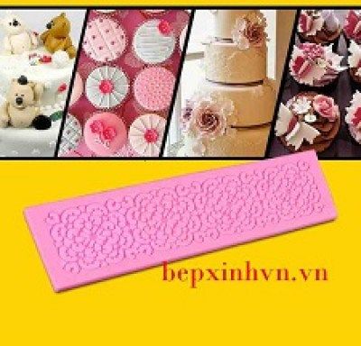 khuôn sugar veil fondant silicon hoa văn