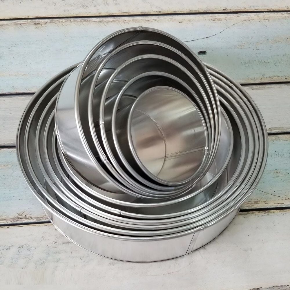 Khuôn nhôm tròn đáy liền từ size 10->30cm cao 8cm