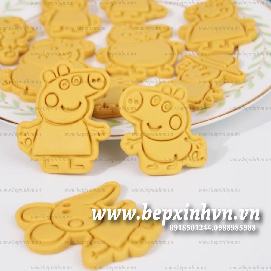 Khuôn nhấn bánh quy nhân vật hoạt hình heo Peppa