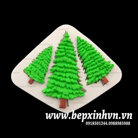 Khuôn silicon 4D 3 cây thông