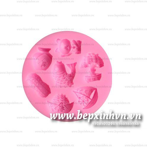 Khuôn silicon 4d cá coi