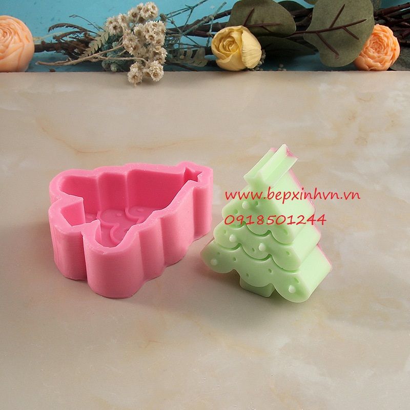 Khuôn silicon 4D cây thông