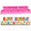 Khuôn silicon 4D trang trí Happy Birthday