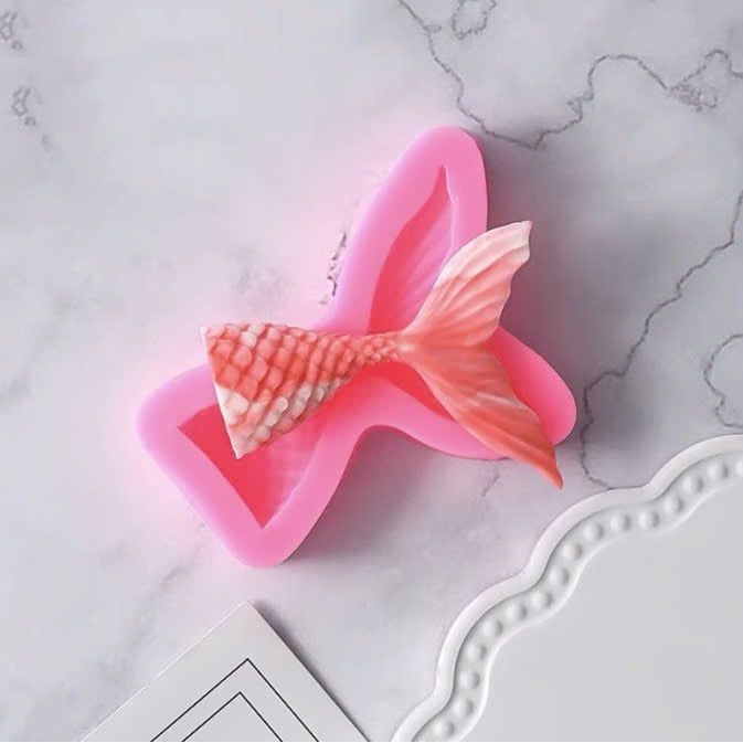 Khuôn silicon 4D đuôi cá nhỏ