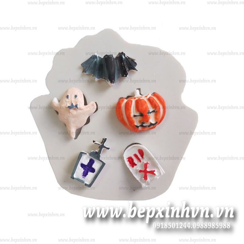 Khuôn silicon 4D 5 mô hình Halloween