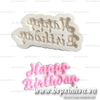 Khuôn silicon 4D Happy Birthday đám mây