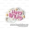 Khuôn silicon 4D Happy Birthday đám mây ngôi sao