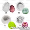 Khuôn silicon 4D hoa, lá, búp, đài sen