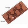Khuôn socola silicon kẹo mút 2 trái tim