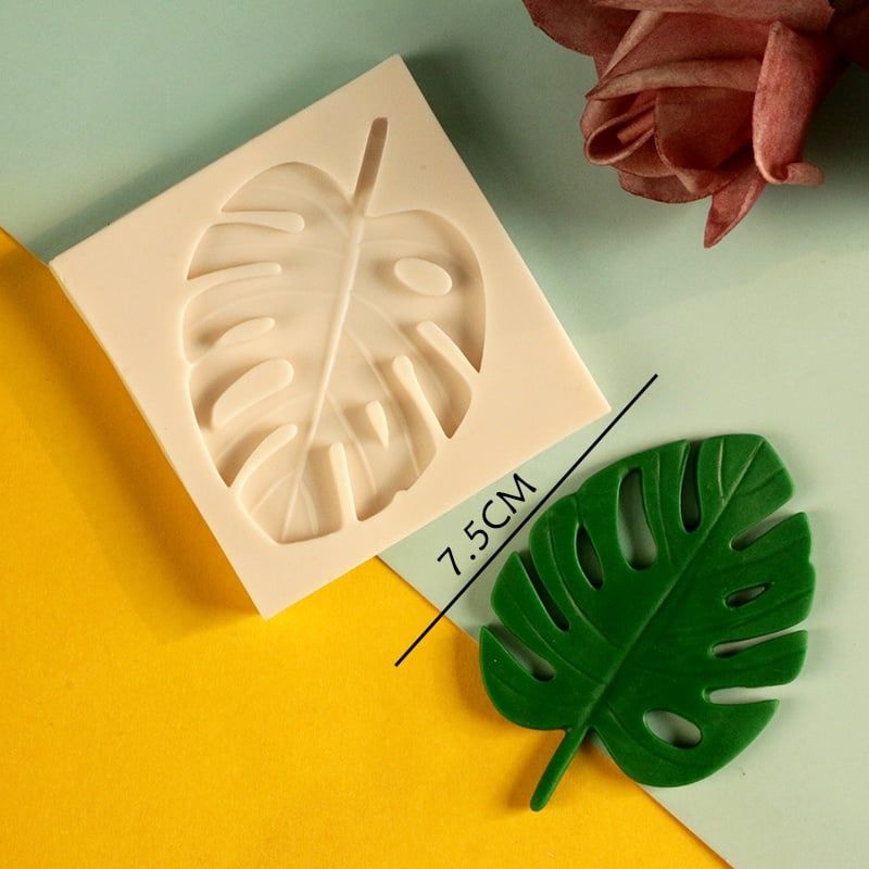 Khuôn silicon 4D lá Monstera