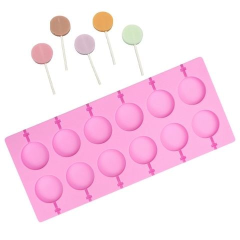 Khuôn silicon kẹo lollipop kèm que
