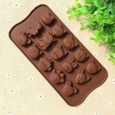 Khuôn socola silicon nâu Hình Hổ