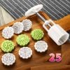 Khuôn bánh trung thu lò xo 25g 6 mặt tròn