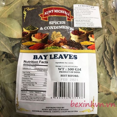 Lá thơm Nguyệt Quế (Bay leaves) 10g