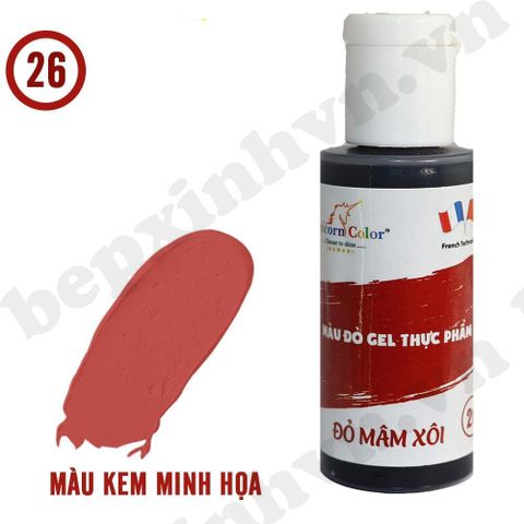 Màu gel đỏ mâm xôi Unicorn Color 28g