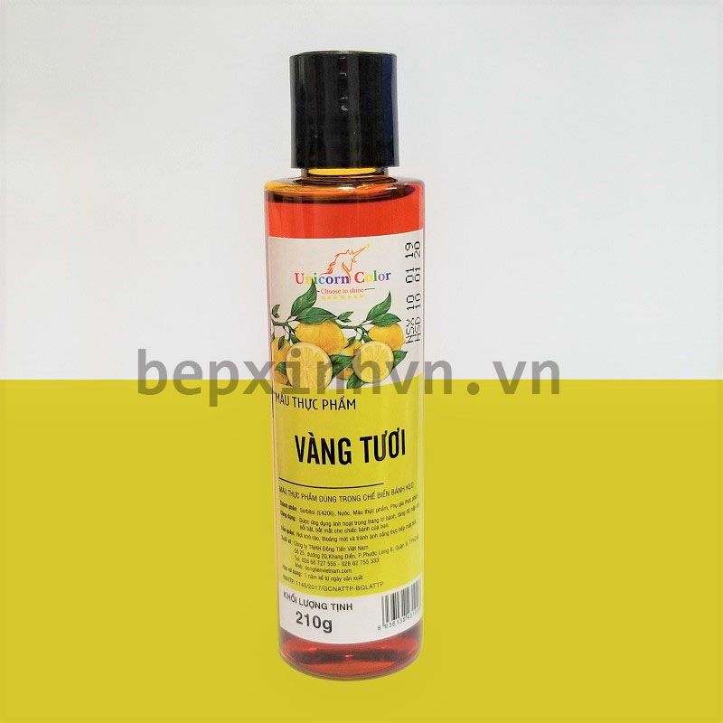 Màu siro thực phẩm vàng tươi 210g