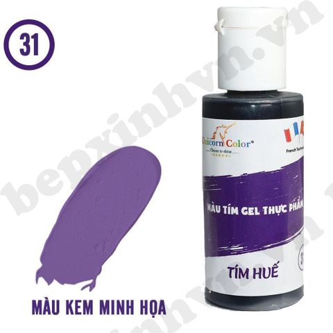 Màu gel tím huế Unicorn Color 28g