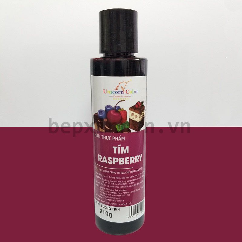 Màu siro thực phẩm tím raspberry 210g