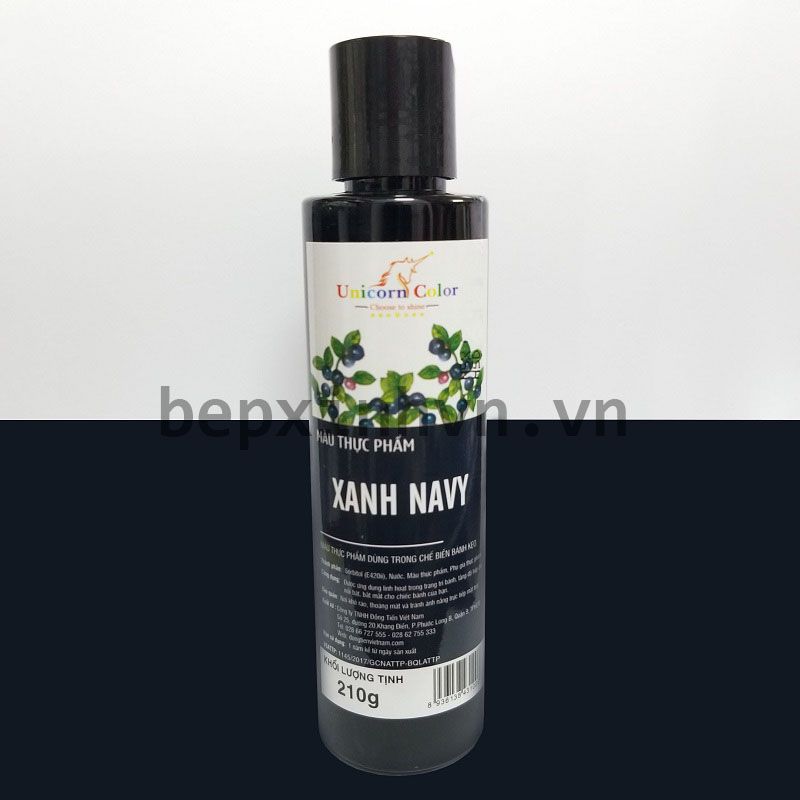 Màu siro thực phẩm xanh navy 210g