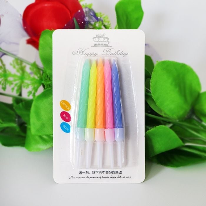 Nến trang trí bánh kem 5 màu.